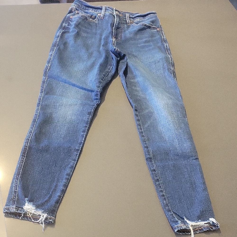Distressed Express Blue Jeans